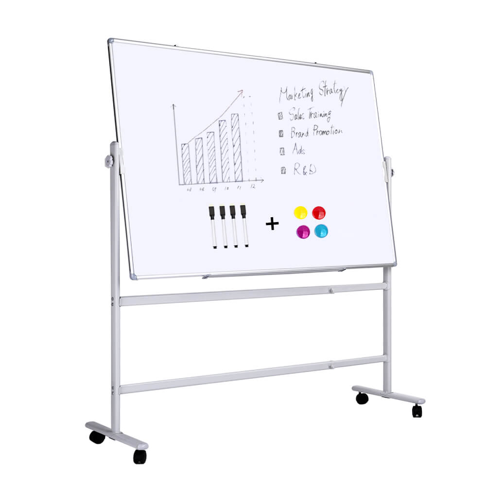 Loyalheartdy 35x24In Portable Whiteboard,Double Sided Magnetic Dry