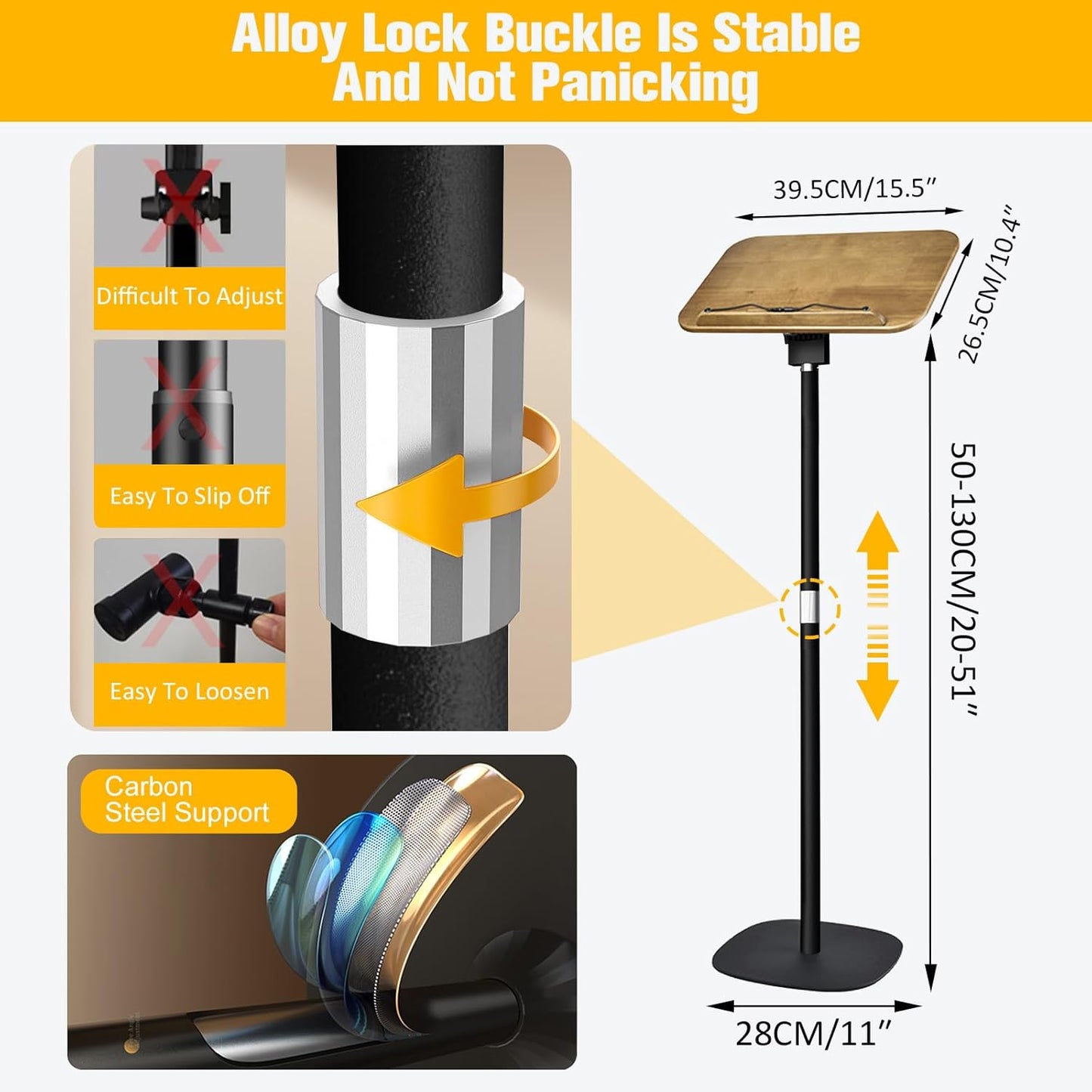 Music Stand for Sheet Music, 4-in-1 Book Holders for Reading Hands Free, Book Stand for Reading, Projector Stand with 180° Rotation Height Adjustable Book Holder Stand for Laptop - 170 cm