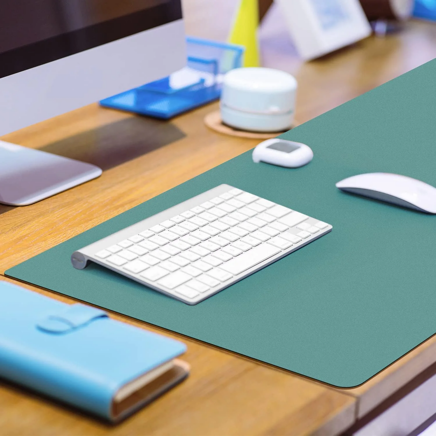 27.5"x13.8" Writable & Erasable Desk Mouse Pad Waterproof Writing Desk Pad green
