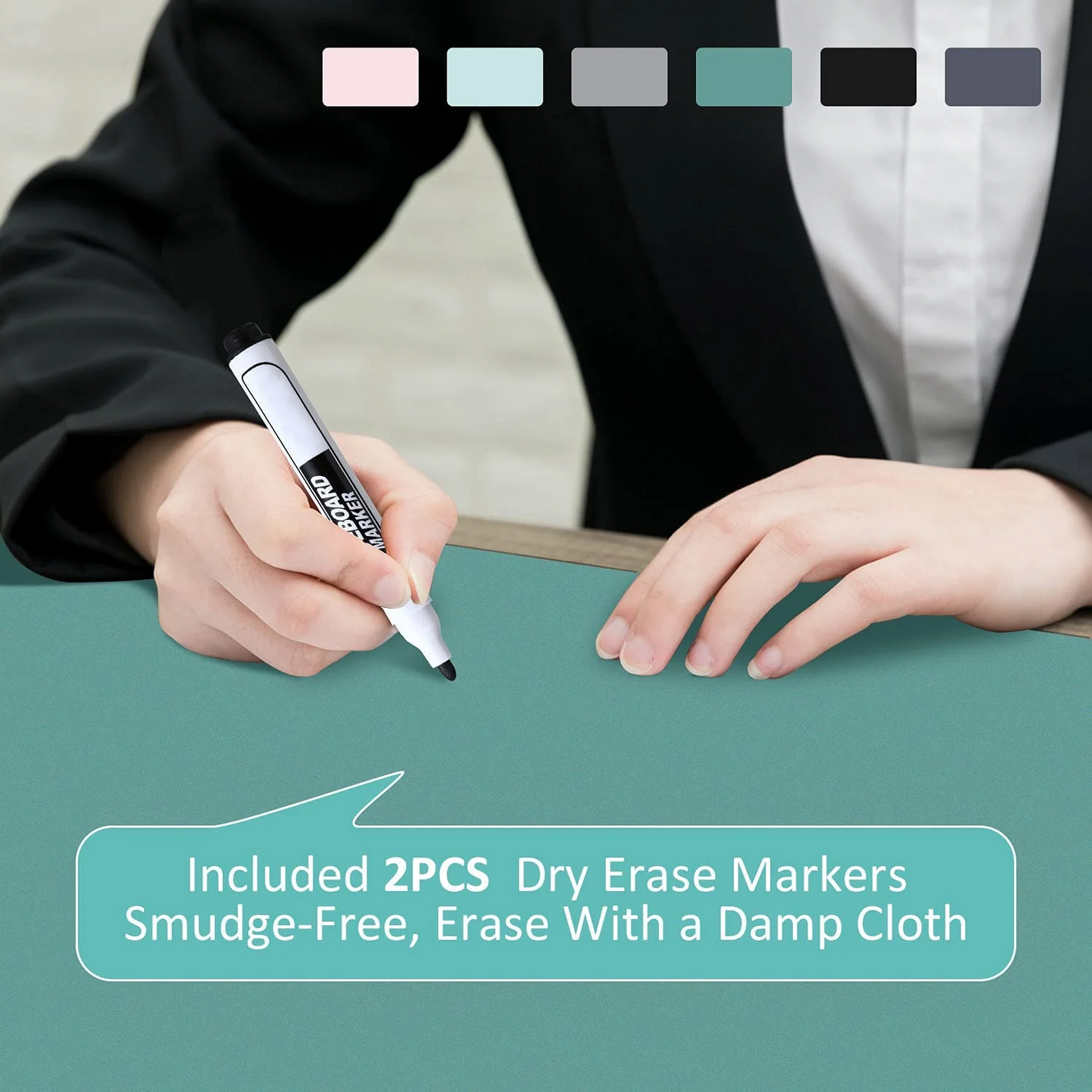 27.5"x13.8" Writable & Erasable Desk Mouse Pad Waterproof Writing Desk Pad green