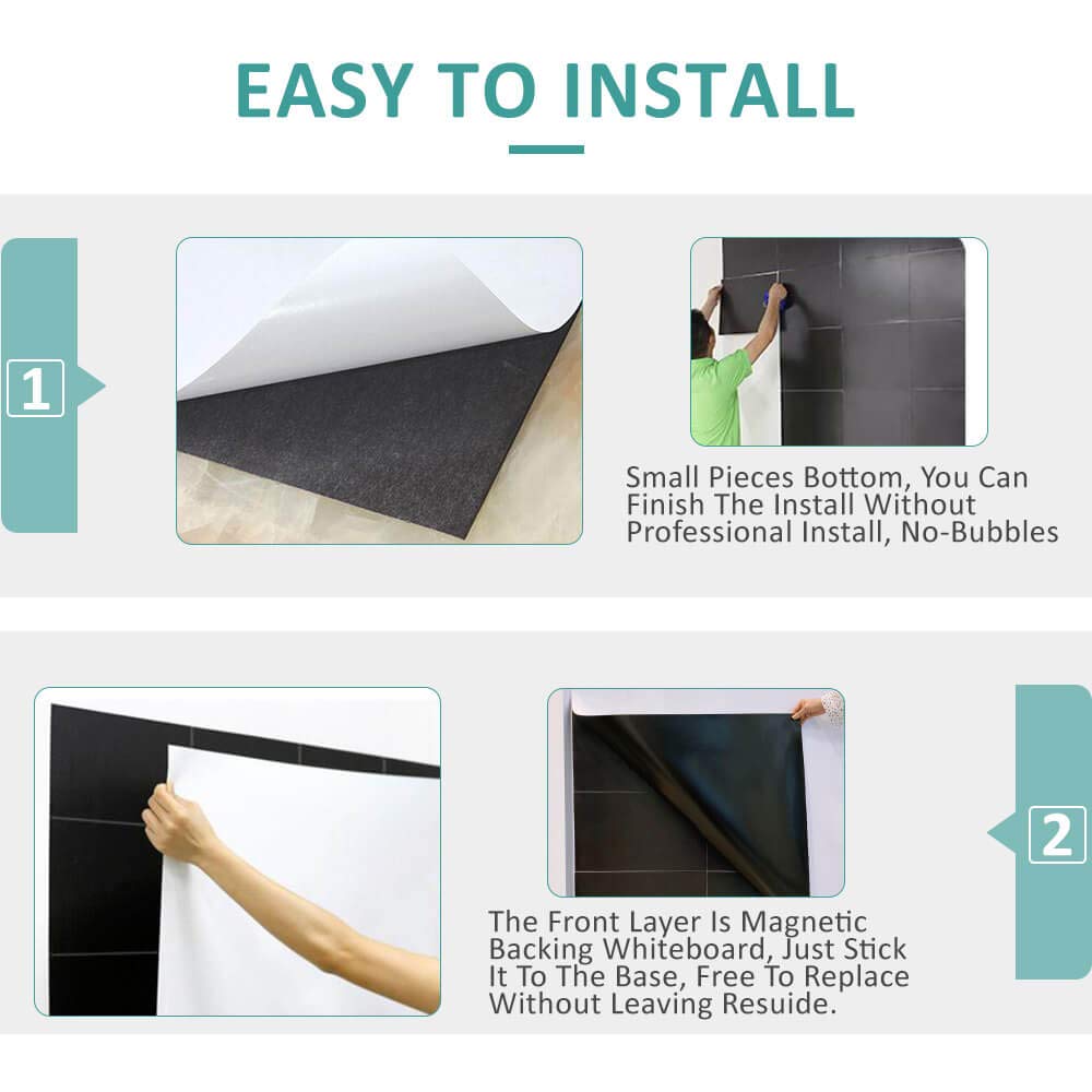 ZHIDIAN Magnetic Custom Banner for Indoor Outdoor Signs, Double-Layer Easy to Update, Personalized Whiteboard Sticker, Printable and Writable, 48x20"