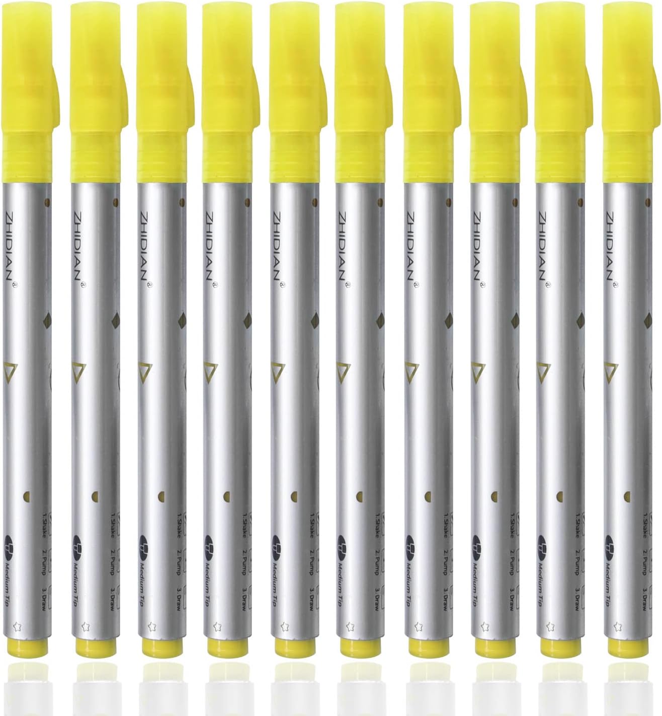 Black Glass Board Dry Erase Markers Pens,White Chalk Markers for Chalkboards, Signs, Windows, Blackboard,Glass,Reversible Dual-Tip Design Glass Blackboard Pens(White, 10 Pack)