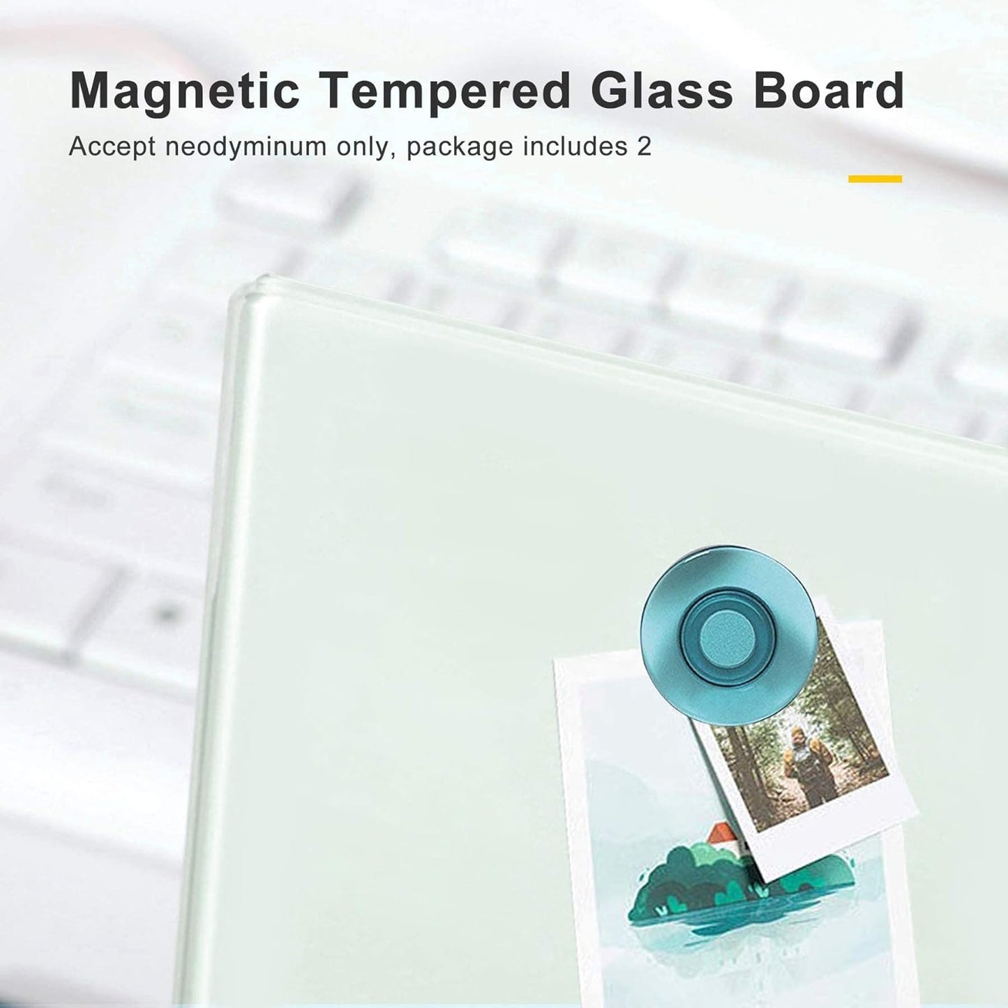 Black Magnetic Glass Board Desktop Easel, 16x12" Black Dry Erase Board for Desk, Tabletop Glass Whiteboard on Adjustable Stand, ZHIDIAN Portable Tempered Glass Board for Office Home