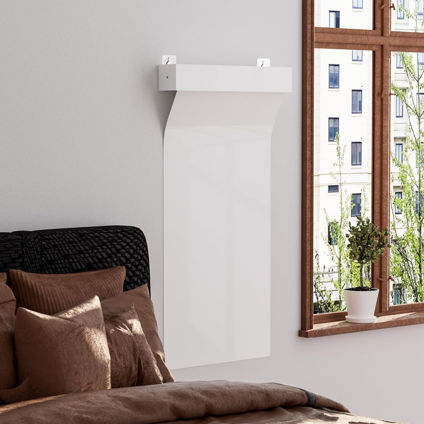 Static Cling Dry Erase Sheets, Removable Reusable Restickable Whiteboard Poster Paper for Wall, Portable White Board Wallpaper with Acrylic Box