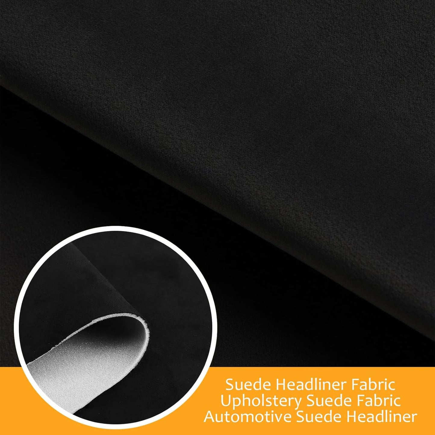 Suede Headliner Fabric with Foam Backing Material - Automotive/Home Micro-Suede Headliner Flame Retardant Fabric for Car Replacement/Repair/DIY, 36x24in