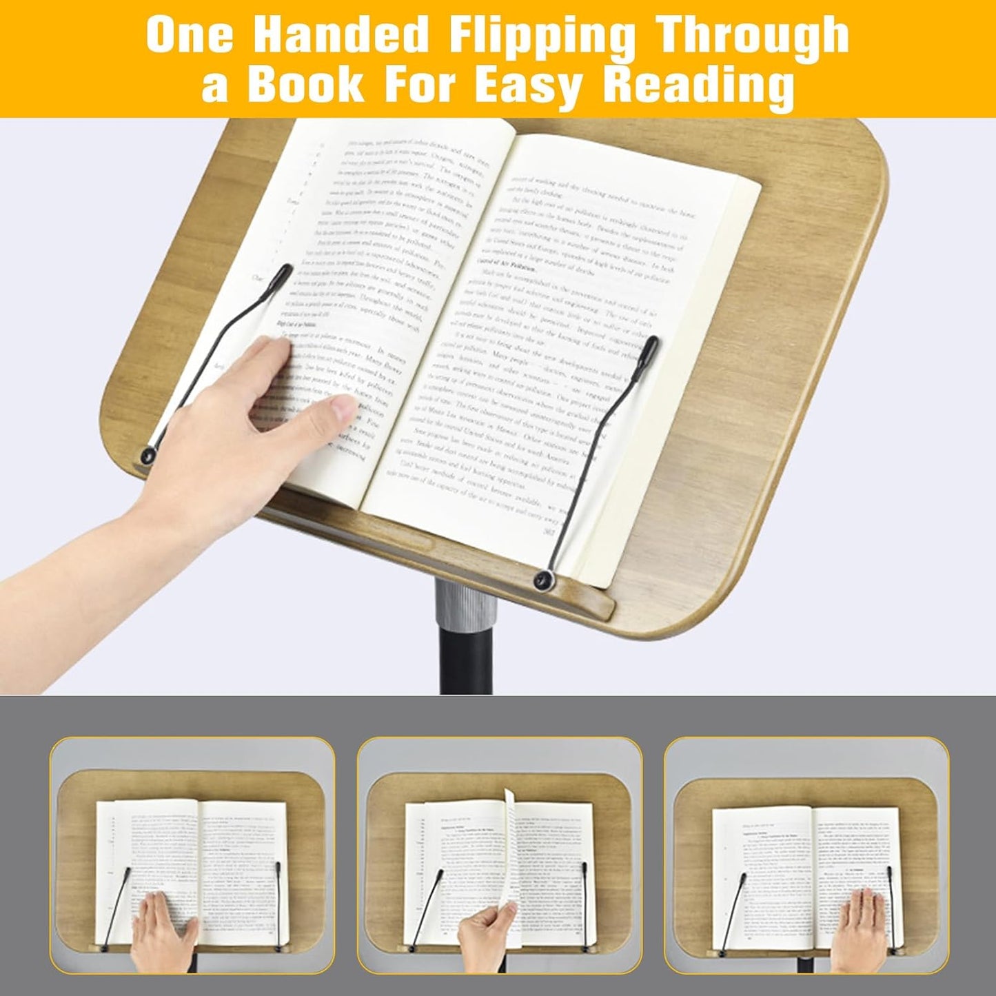Music Stand for Sheet Music, 4-in-1 Book Holders for Reading Hands Free, Book Stand for Reading, Projector Stand with 180° Rotation Height Adjustable Book Holder Stand for Laptop - 170 cm