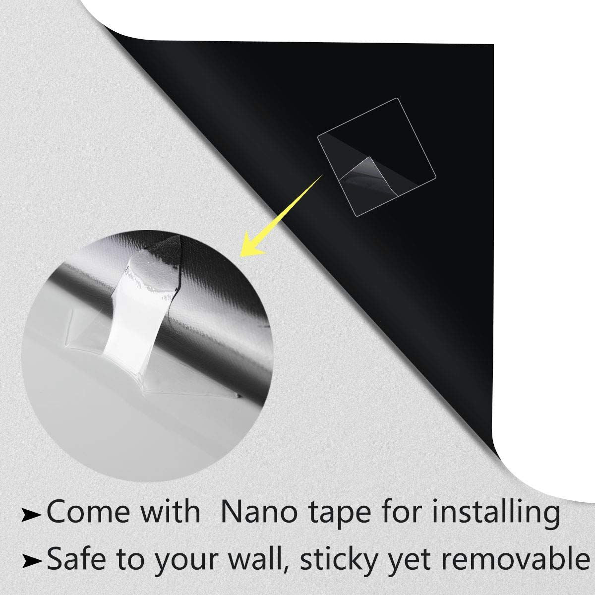 Large Magnetic Whiteboard Sticker for Wall | Non-Adhesive Back with Dry Erase Board Surface | 94 x 48 Inches, Includes 2 Markers 6 Magnets | Thick and Removable