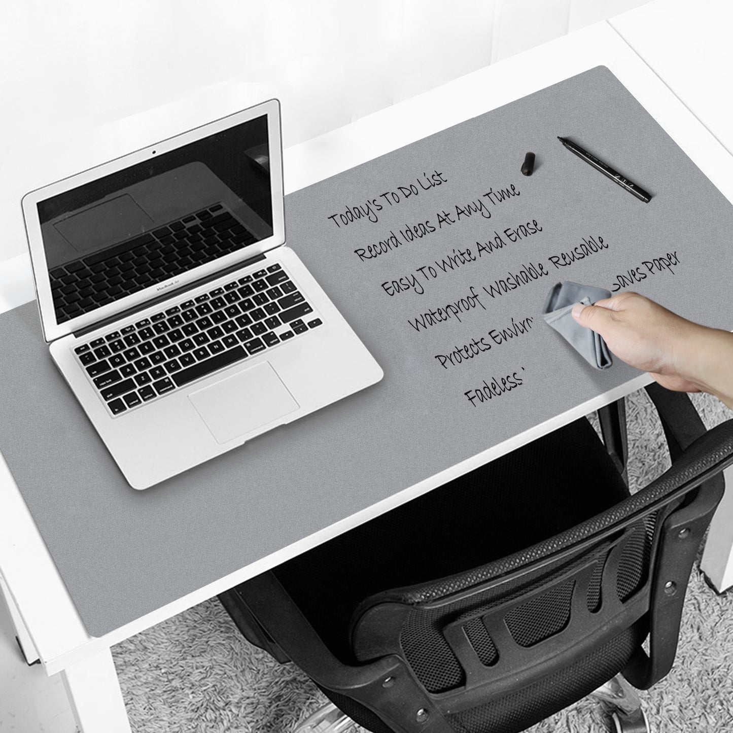 Repeatable dry-wiping writing desk mat, mouse pad, waterproof, multi-color optional