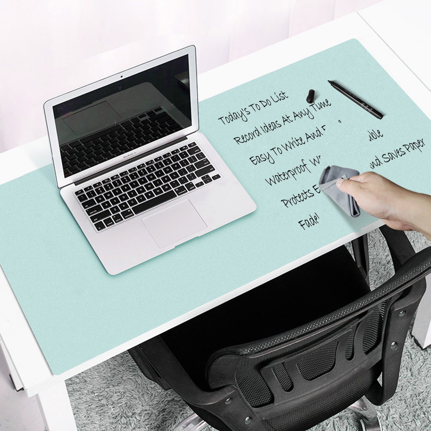 Repeatable dry-wiping writing desk mat, mouse pad, waterproof, multi-color optional
