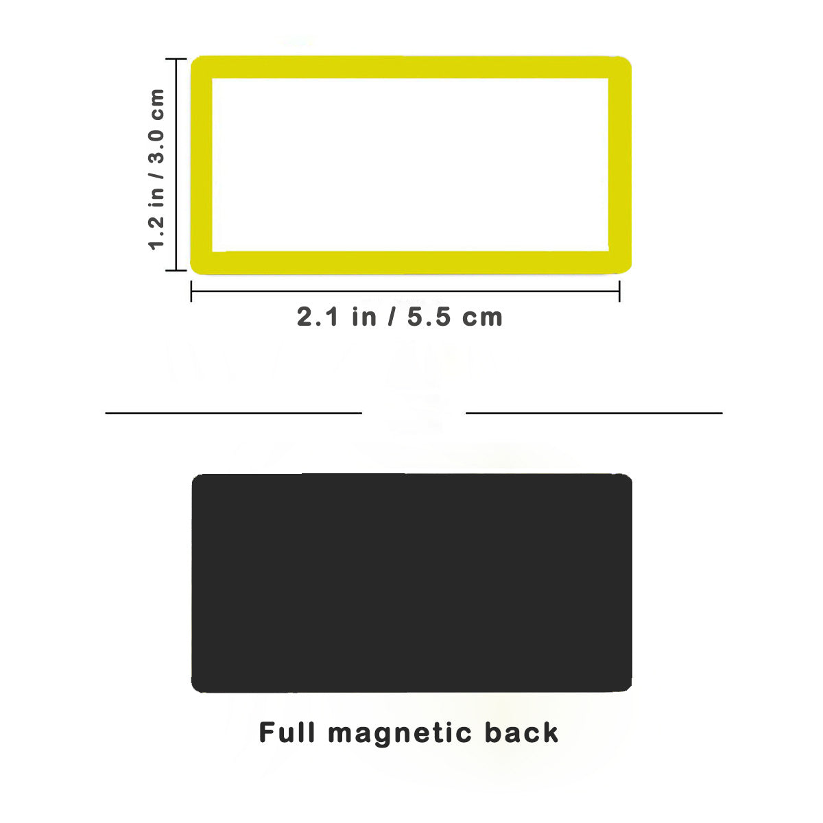 Magnetic Dry Erase Labels/Name-plate, Effective on Schedule Board/Fridge/Whiteboard 36-Pcs, 2" x 1"
