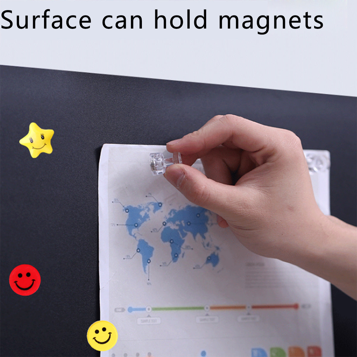 ZHIDIAN Magnetic Chalkboard Contact Paper for Wall, 94" x 48" Non-Adhesive Back Chalkboard Wallpaper, Blackboard Wall Sticker with Chalks for Home/School/Playroom