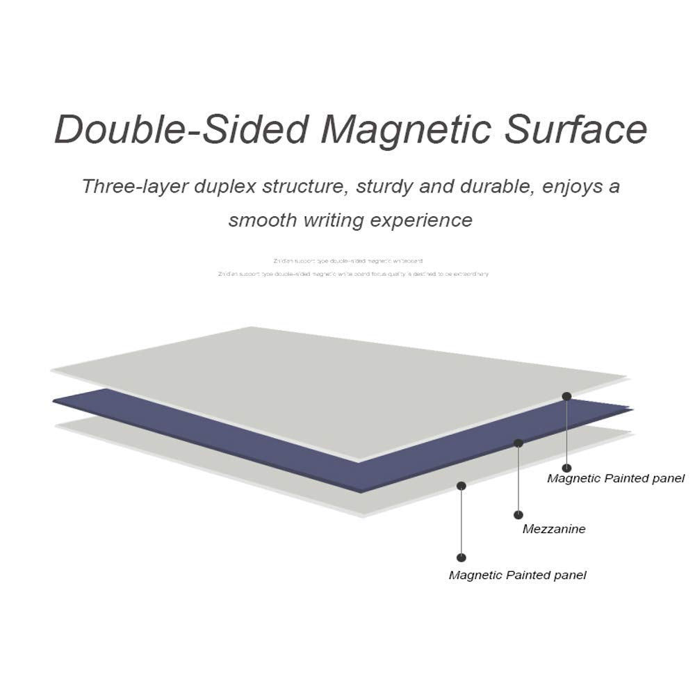 Magnetic Dry Erase Board Stand Removable Whiteboard Frame Double-sided