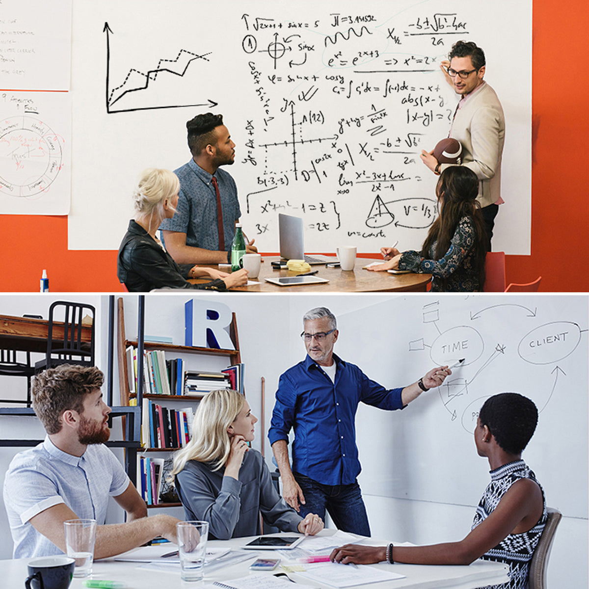 Large Dry Erase Whiteboard Roll, Magnetic Receptive Surface with Adhesive Backing