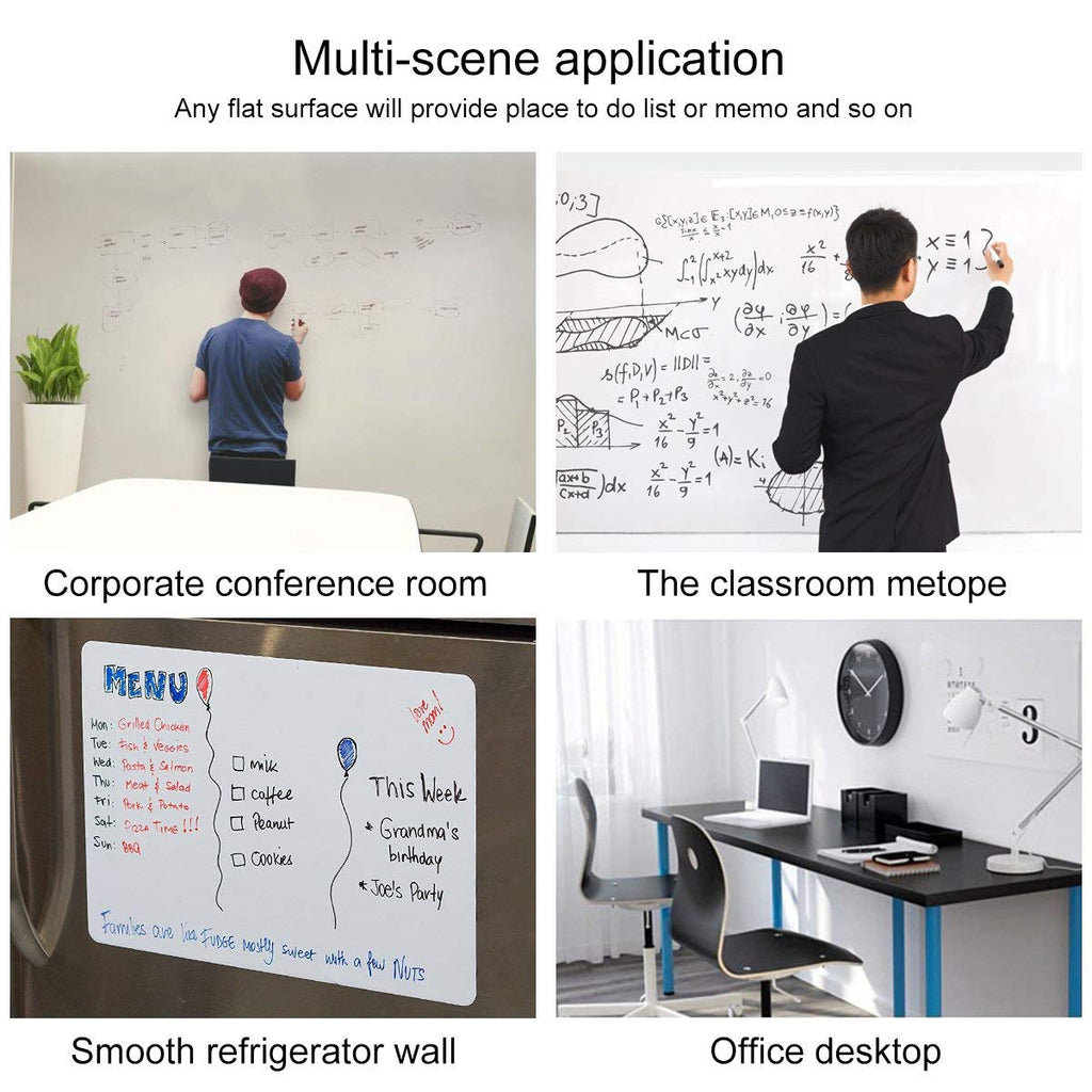 PATIKIL Magnetic White Board Contact Paper, 1 Pcs 18 x 12 Flexible Self  Adhesive Dry Erase Whiteboard Sheet Sticker Right Angle for Fridge Office