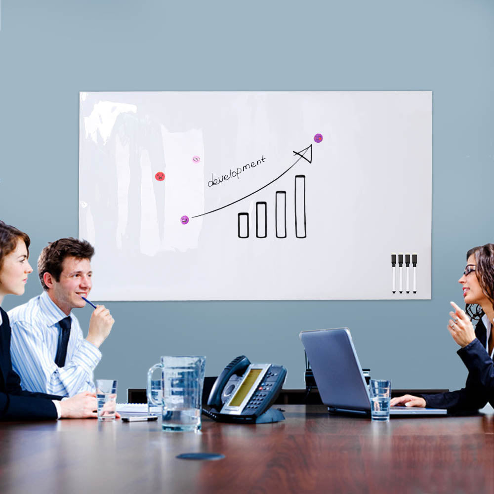 Non-adhesive Magnetic Whiteboard Sticker for Wall, Dry-Erase Board Roll for Office / Home / School