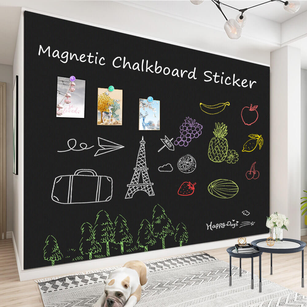 Chalkboard Wallpaper Stick and Peel Magnetic Paper 39 x 18