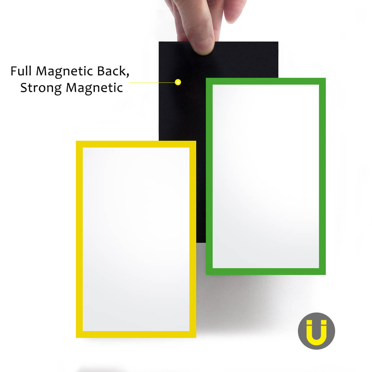 Magnetic Dry Erase Labels Ultra-Large - 6 x 3.5 Inch - 5Pcs Rectangle Name Plates Tags White Board Writable Flexible Magnet Stickers for Whiteboards Refrigerator
