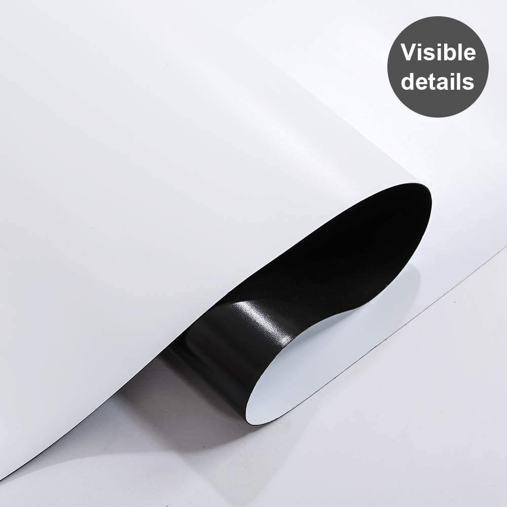 ZHIDIAN Magnetic Whiteboard Sticker, Dry Erase Whiteboard Contact Paper for Wall, Dry-Erase Board Wallpaper for School/Office/Home, Includes 4 Markers, Non-Adhesive Back