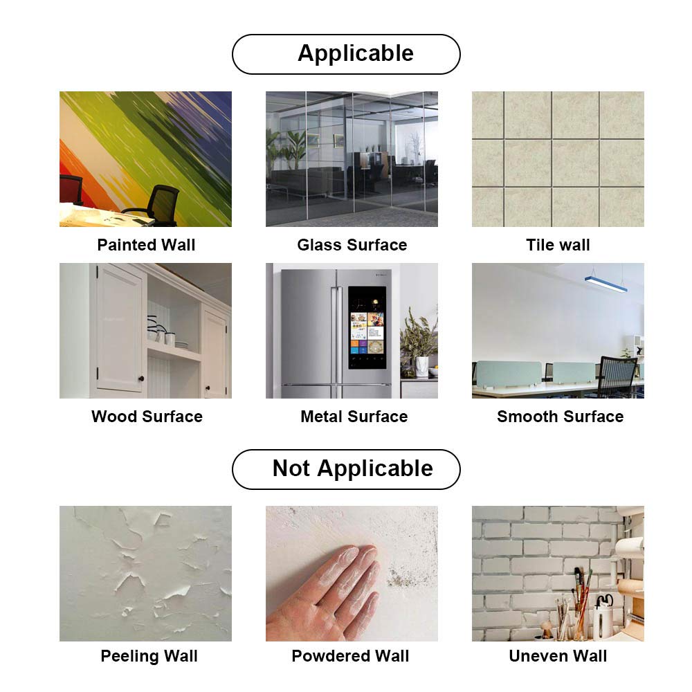 ZHIDIAN Magnetic White Board Stickers for Wall 94 x 48 inches, Non-Adhesive Back
