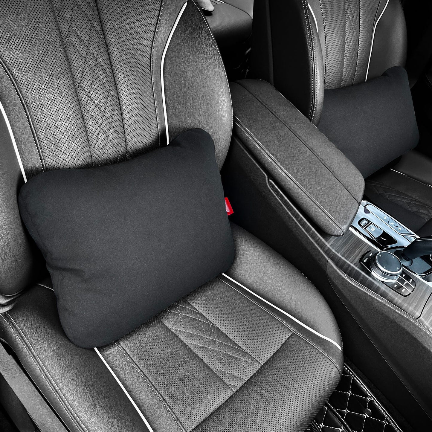 Graphene Car Seat Cushion Lumbar Support Pillow, Comfort Memory Foam Car Cushions for Driving, Sciatica & Lower Back Pain Relief for Auto, Office Chair, Wheelchair