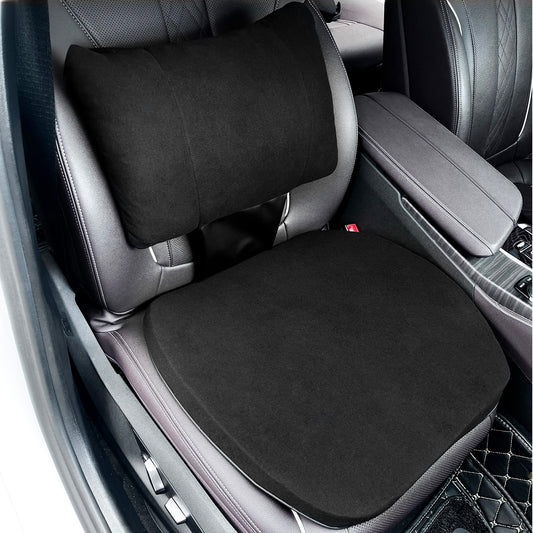 Graphene Car Seat Cushion Lumbar Support Pillow, Comfort Memory Foam Car Cushions for Driving, Sciatica & Lower Back Pain Relief for Auto, Office Chair, Wheelchair
