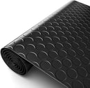 Garage Floor Mat, Thickness Diamond Plate Vinyl Heavy Duty Parking Mat for Garage Floor, Golf Cart Parking, Water/Stain Resistant Floor Runner (Black Coin, 4 x 6.5FT)