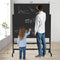 Rolling Chalkboard Double-Sided 60 x 36, Large Magnetic Blakc Dry Erase Board with Stand, Movable Blackboard for Office, School, Home