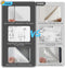 Static Cling Dry Erase Sheets, Removable Reusable Restickable Whiteboard Poster Paper for Wall, Portable White Board Wallpaper with Acrylic Box 16.5x23-15 Sheets