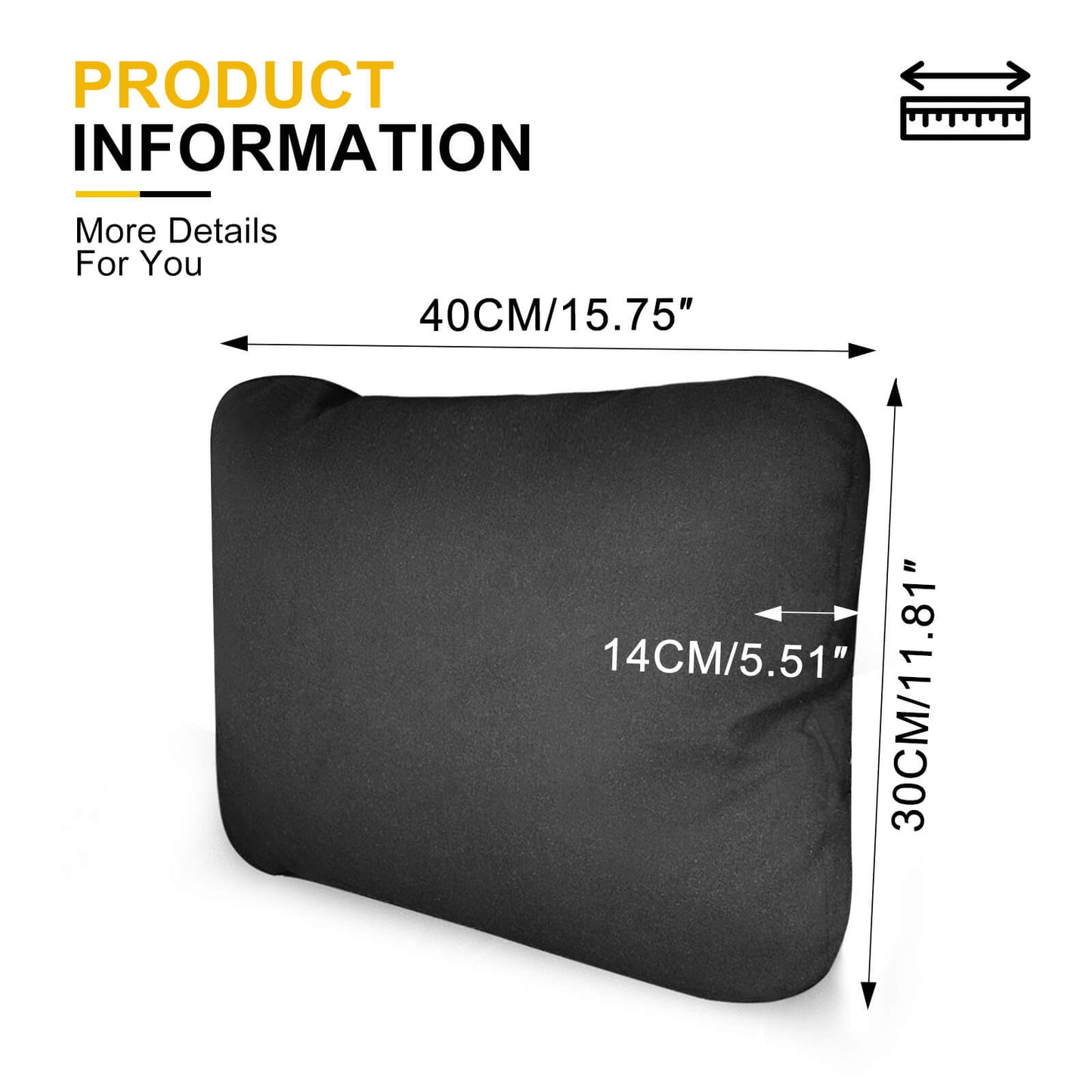 Graphene Car Seat Cushion Lumbar Support Pillow, Comfort Memory Foam Car Cushions for Driving, Sciatica & Lower Back Pain Relief for Auto, Office Chair, Wheelchair