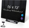 Black Magnetic Glass Board Desktop Easel, 16x12" Black Dry Erase Board for Desk, Tabletop Glass Whiteboard on Adjustable Stand, ZHIDIAN Portable Tempered Glass Board for Office Home