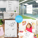 Static Cling Dry Erase Sheets, Removable Reusable Restickable Whiteboard Poster Paper for Wall, Portable White Board Wallpaper with Acrylic Box 16.5x23-15 Sheets