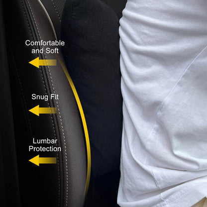 Graphene Car Seat Cushion Lumbar Support Pillow, Comfort Memory Foam Car Cushions for Driving, Sciatica & Lower Back Pain Relief for Auto, Office Chair, Wheelchair