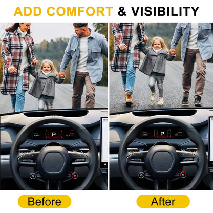 Graphene Car Seat Cushion Lumbar Support Pillow, Comfort Memory Foam Car Cushions for Driving, Sciatica & Lower Back Pain Relief for Auto, Office Chair, Wheelchair