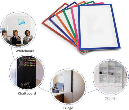 Large Magnetic Dry Erase Labels 4x1.5, 30Pcs Thick Reusable Writable Dry-Erase Magnets Strips Rectangle Removable Big Name Plate Tags for Whiteboard Fridge Cabinet Classroom Locker