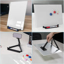 Magnetic Glass Whiteboard Desktop Easel, 16x12 Tabletop Glass Dry Erase Board with Adjustable Stand, ZHIDIAN Portable Tempered Glass Writing Board for Desk Office Home