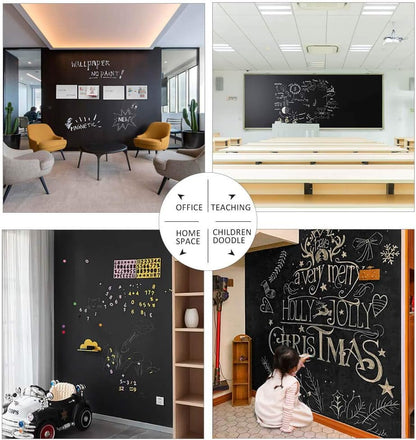 ZHIDIAN Magnetic Chalkboard Sticker for Wall | Non-Adhesive Back Blackboard Contact Paper, Thick and Removable
