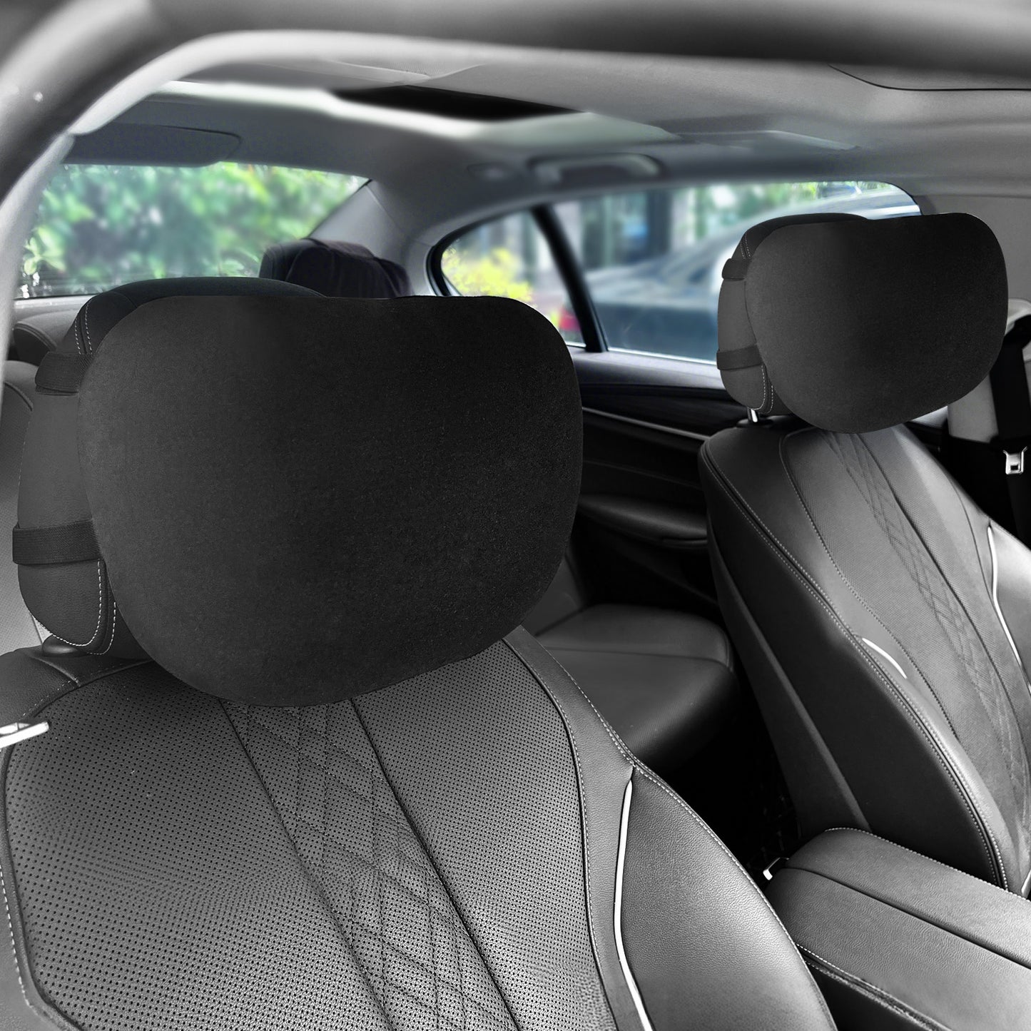 Graphene Car Seat Cushion Lumbar Support Pillow, Comfort Memory Foam Car Cushions for Driving, Sciatica & Lower Back Pain Relief for Auto, Office Chair, Wheelchair