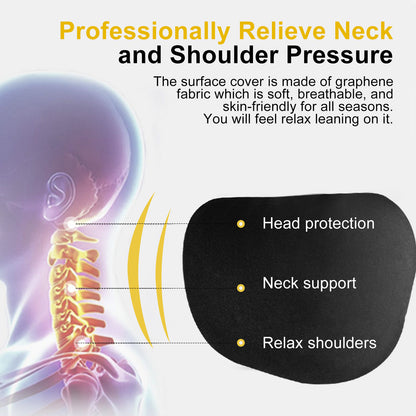 Graphene Car Seat Cushion Lumbar Support Pillow, Comfort Memory Foam Car Cushions for Driving, Sciatica & Lower Back Pain Relief for Auto, Office Chair, Wheelchair