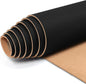 Linen Cork Board Roll Black 48" x 24", 1/4" Thick Large Fabric Covered Corkboard for Walls, ZHIDIAN Frameless Bulletin Board Non-Adhesive Colored Cork Board for Office Decor