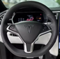 Universal Leather Steering Wheel Cover for Tesla Model 3/Y/X/S (Including 2024 Refreshed Models) - Hand-Sewn