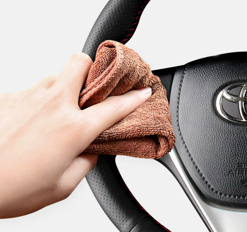 Genuine Leather Steering Wheel Cover for Toyota RAV4, Camry, Corolla
