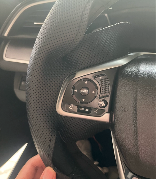 Genuine Leather Steering Wheel Cover for Honda CR-V, Civic