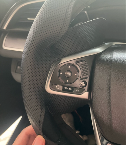 Genuine Leather Steering Wheel Cover for Honda CR-V, Civic