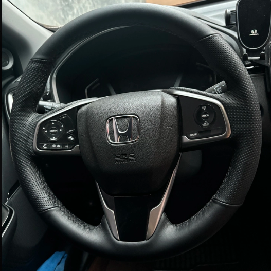 Genuine Leather Steering Wheel Cover for Honda CR-V, Civic