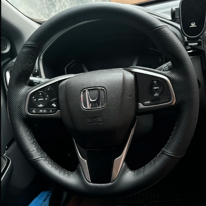 Genuine Leather Steering Wheel Cover for Honda CR-V, Civic