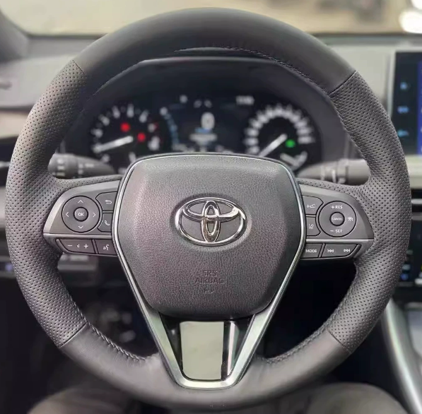 Genuine Leather Steering Wheel Cover for Toyota RAV4, Camry, Corolla