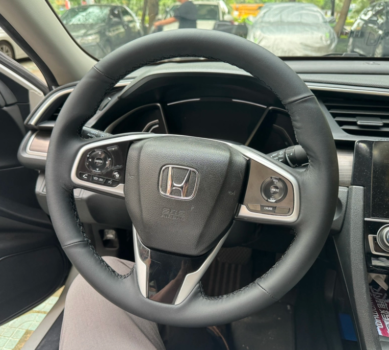 Genuine Leather Steering Wheel Cover for Honda CR-V, Civic