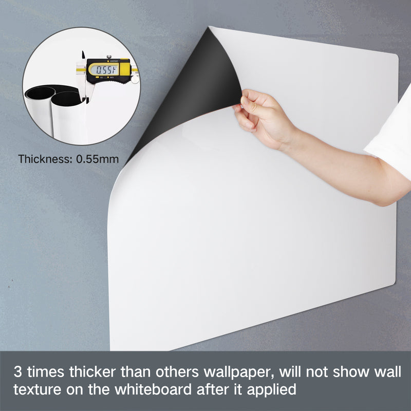 Self-Adhesive Magnetic Whiteboard for Wall, Peel & Stick Dry-Erase