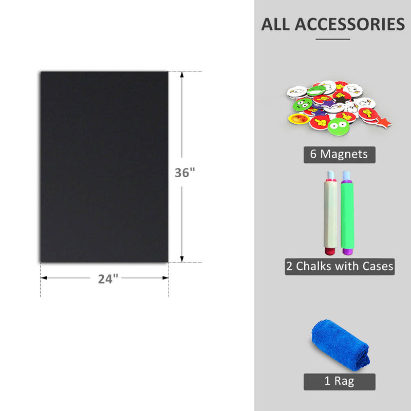 Self-Adhesive & Magnetic Chalkboard for Wall, Peel and Stick Blackboard  Roll 60x36