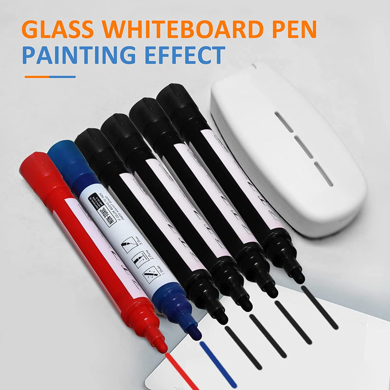 Magnetic Dry Erase Erasers All-in-One Whiteboard Spray Eraser for White Board,Glass Board with Free 6 Liquid Chalk Markers